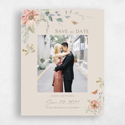 Beige Photo Wedding Save the Date - Aurelia Photo