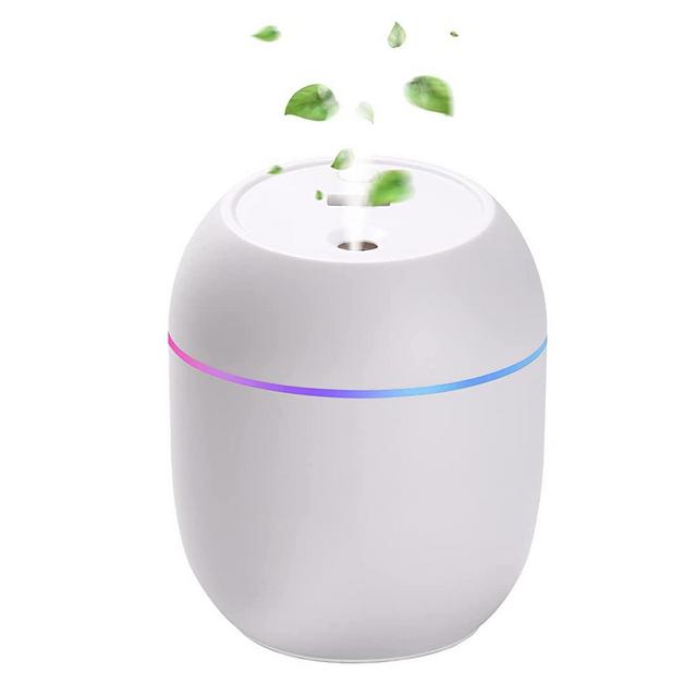 Mini Humidifier, 250ml Small Humidifier for Plants, Personal Humidifier with 7 Color LED Night Light, 2 Mist Mode Travel Humidifier for Bedroom Office Desktop Car Home, Quiet Humidifiers for Sleeping