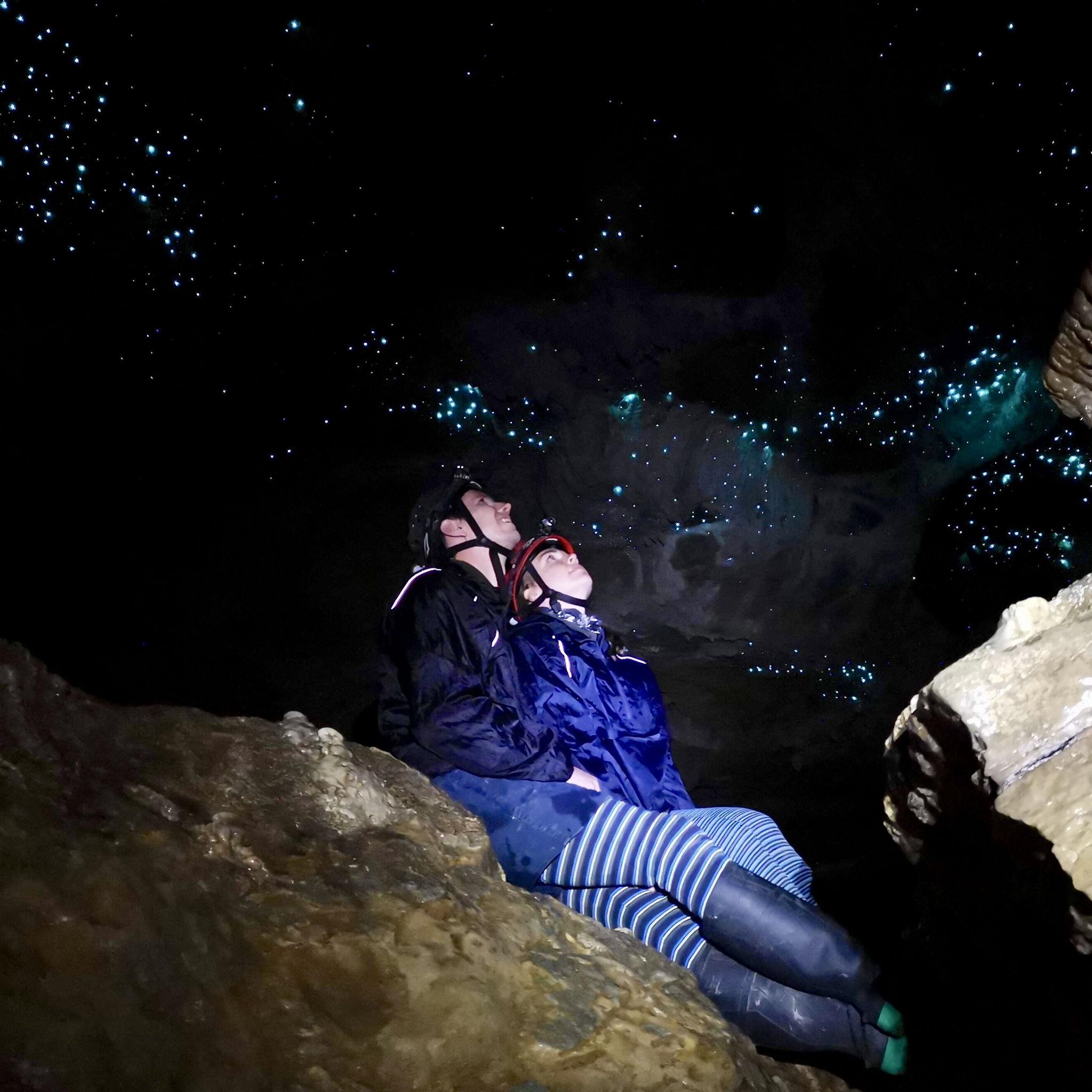 Spelunking through glow worm caves!