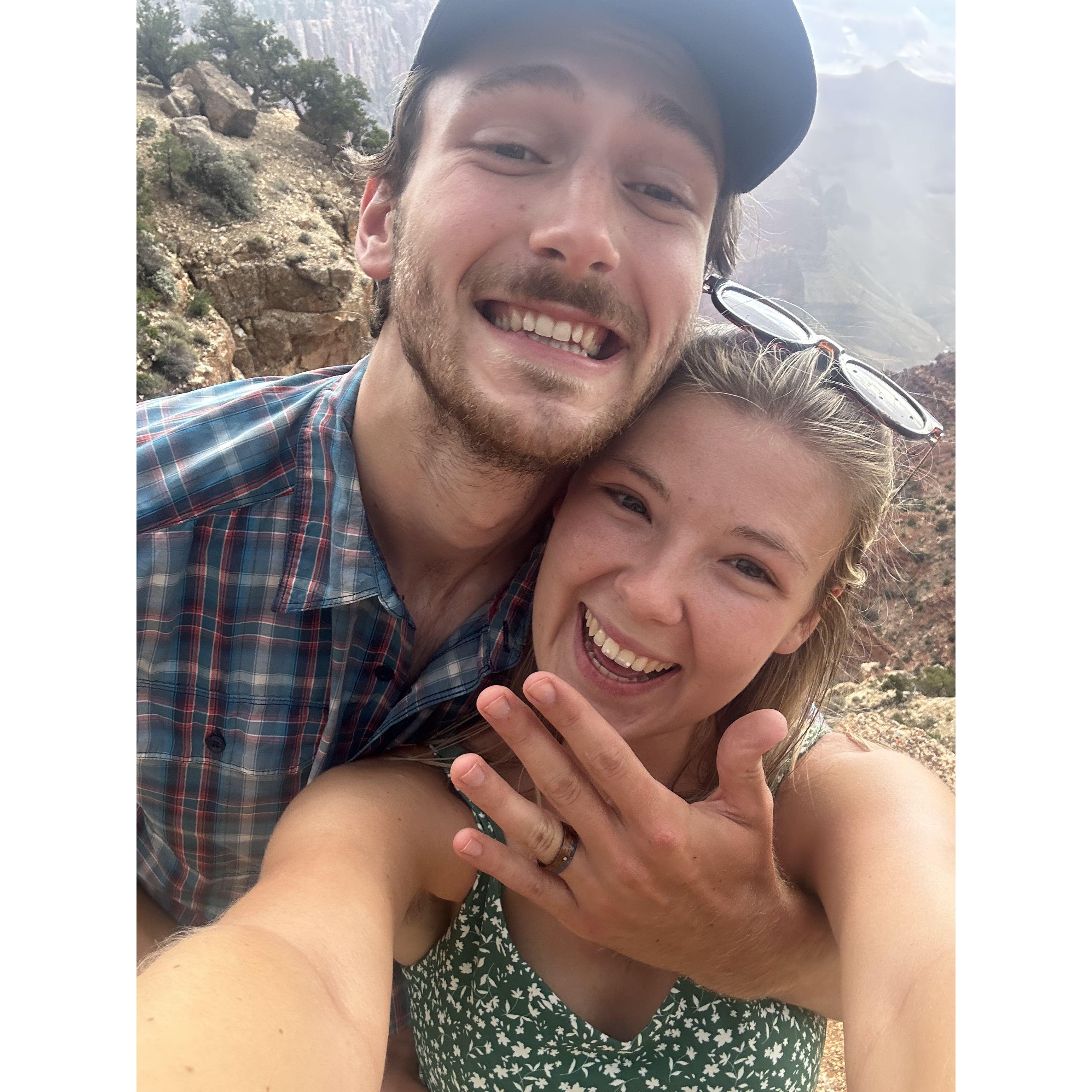 Chloe re-proposed to Ethan in the Grand Canyon!