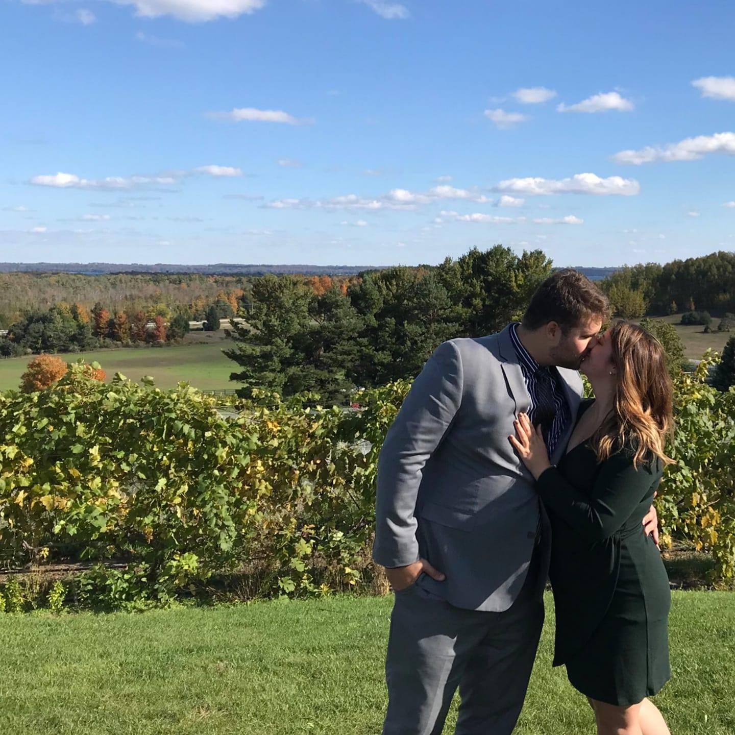 Attending the Hoppe's wedding in Northern Michigan (2018).