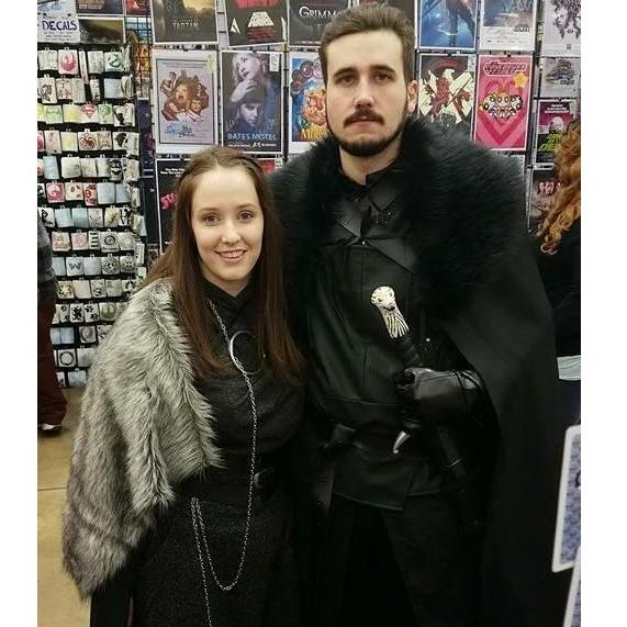 Dressed as Sansa Stark and John Snow at the Pittsburgh Comic Con! #supernerds