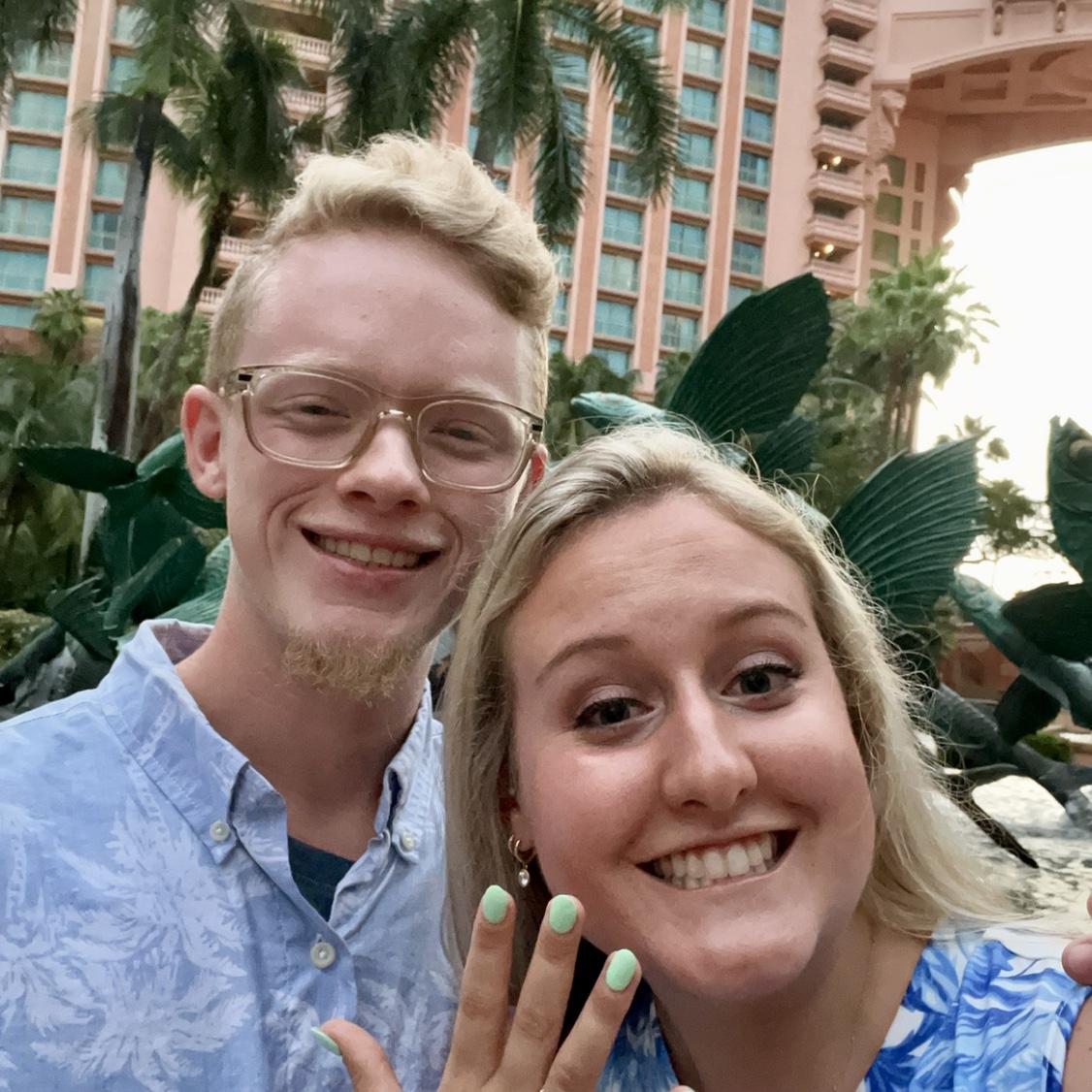 First selfie engaged! Proposal in Atlantis Bahamas 10.08.24