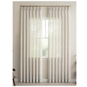 Pinch Pleated Linen Curtains, 95in