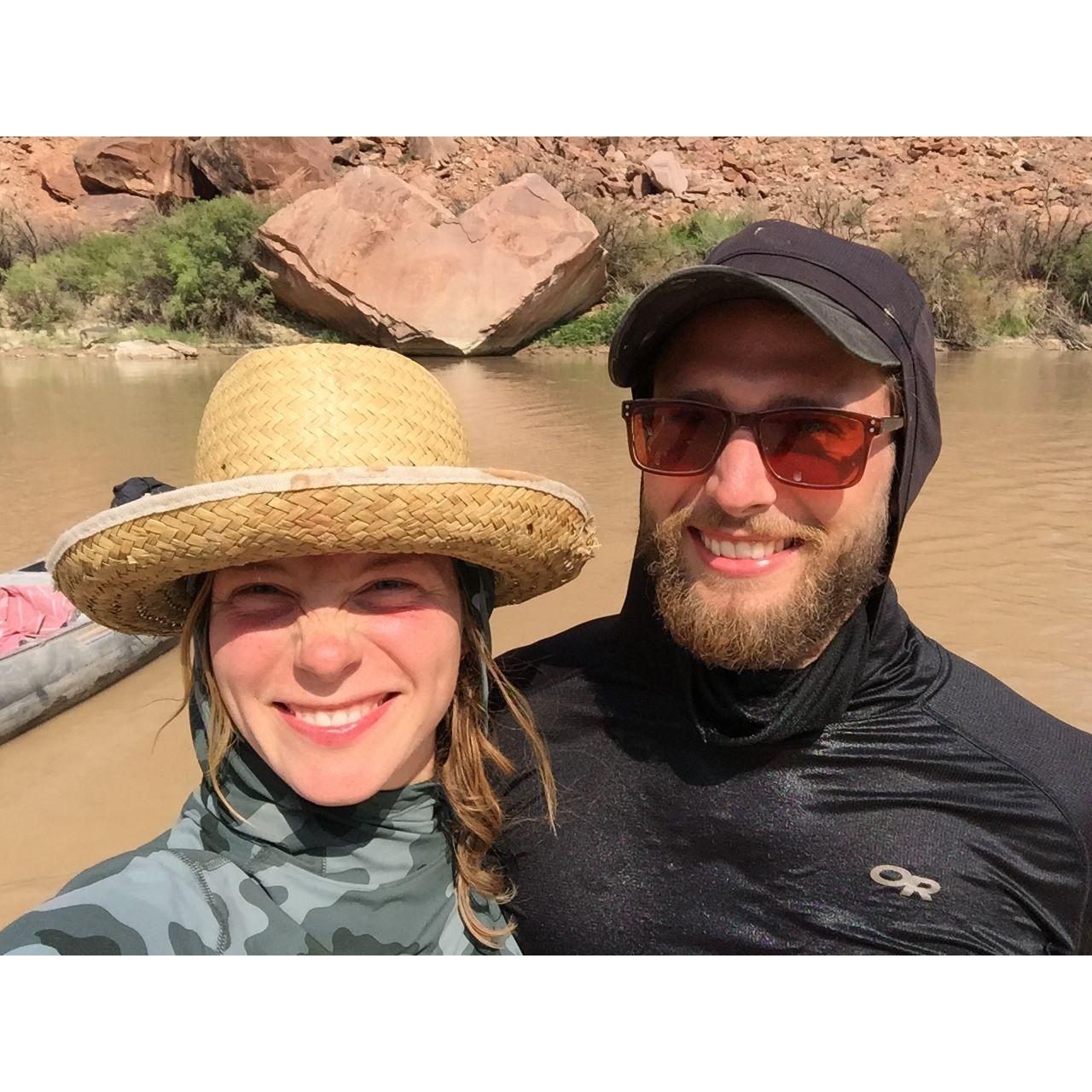 love birds & a heart shaped rock on the green river, UT