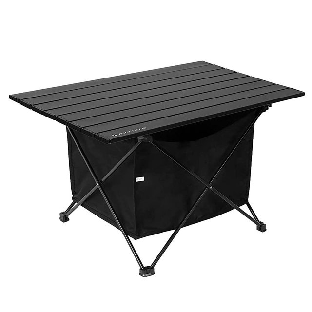 Rock Cloud Portable Camping Table Ultralight Aluminum Camp Table with Storage Bag Folding Beach Table for Camping Hiking Backpacking Outdoor Picnic, Size L
