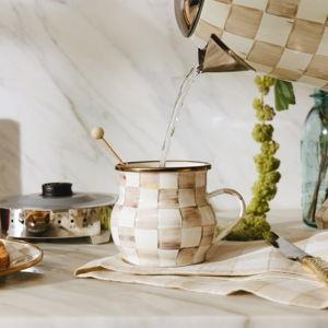 Mackenzie-Childs Mocha Check Mug