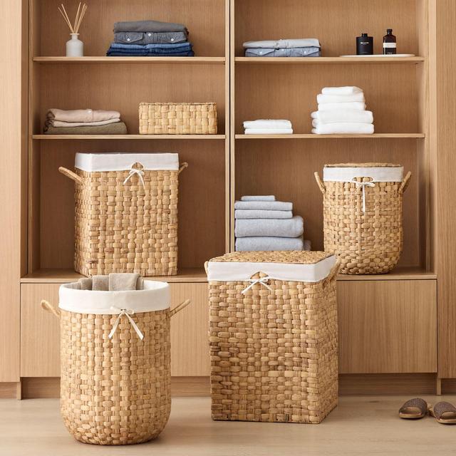 Rounded Weave Rattan Basket Large Round Hamper