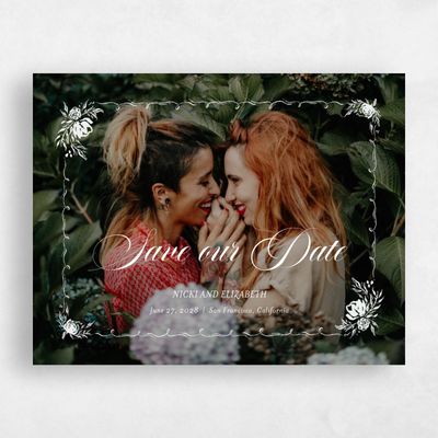 White Wedding Save the Date - Pontus Photo