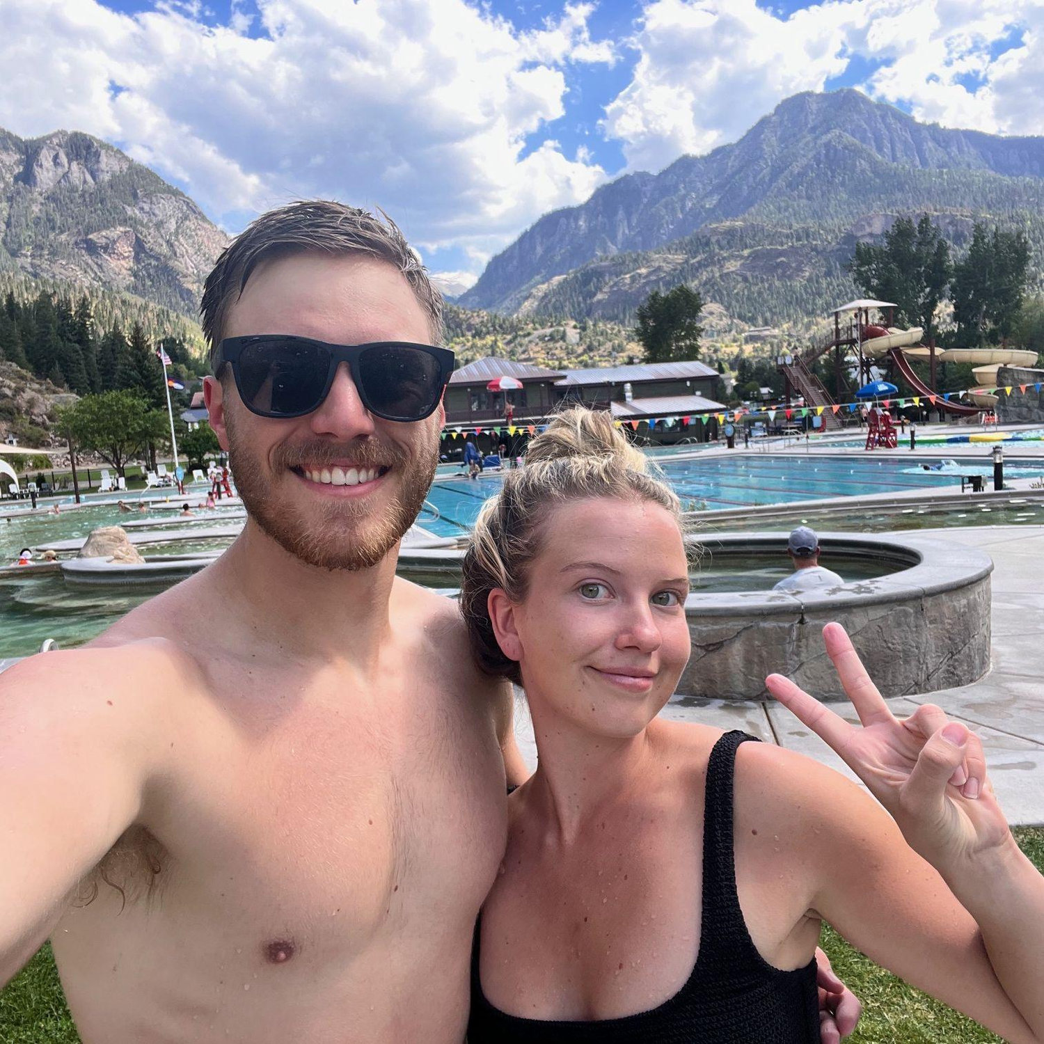 Us at another hot springs...shocker. This time we were visiting Silverton in the beautiful west slope of Colorado. (2025)