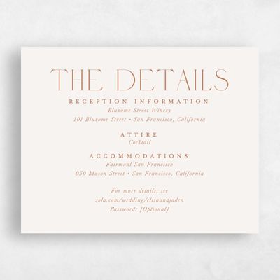 Beige Bordered Wedding Enclosure - Calidore