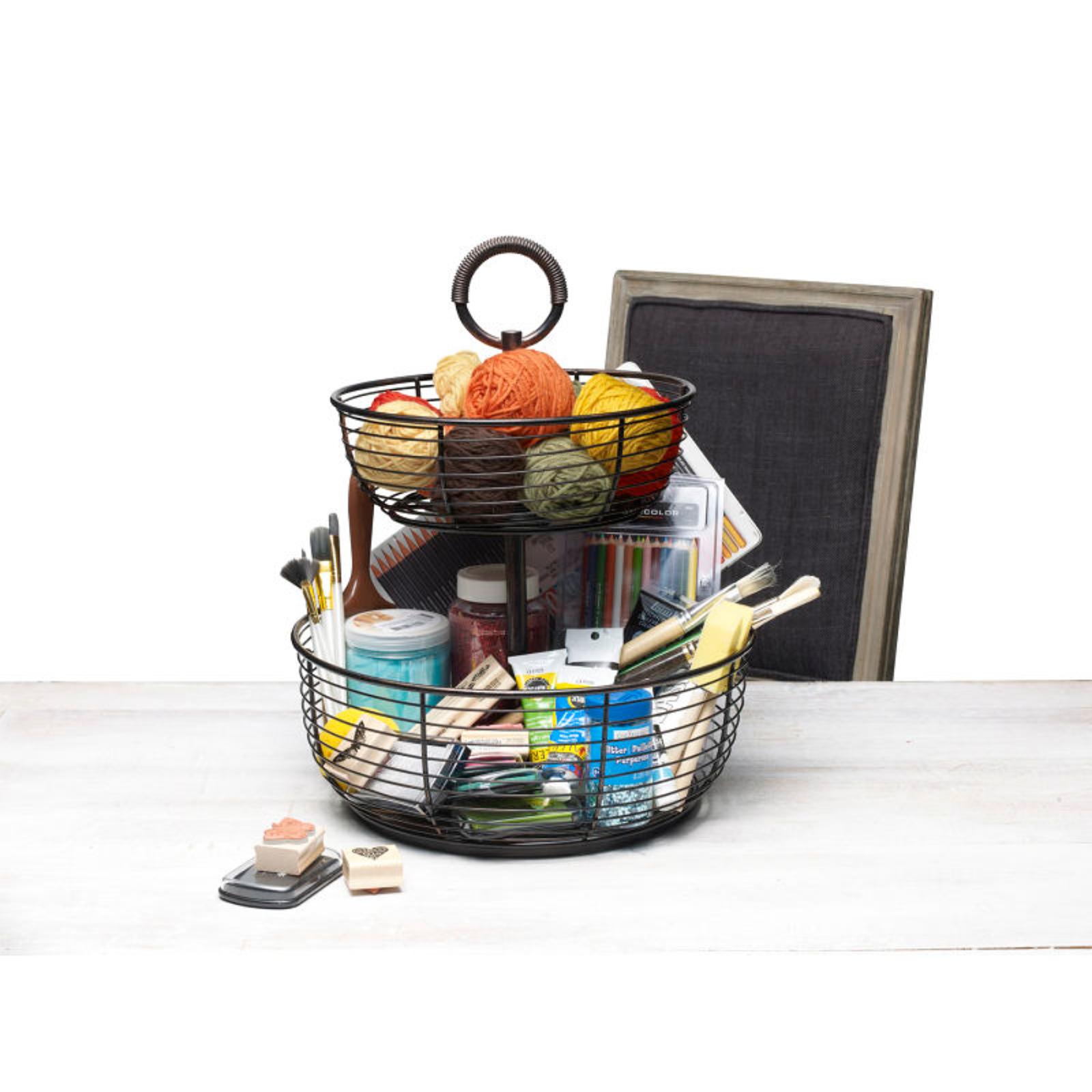 Gourmet Basics 3-Tier Round Basket - Thumbnail 3