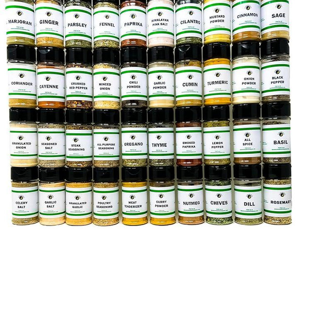 Ultimate Pantry Seasoning, Herb, Spice and Seasoned Salt Set | 40 Count | Premium All Natural | Everything Your Spice Rack Needs! | Create Unique Flavors at Home!