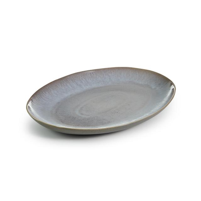 Hotel Collection Olaria Moonstone 15" Oval Platter, Created for Macy's