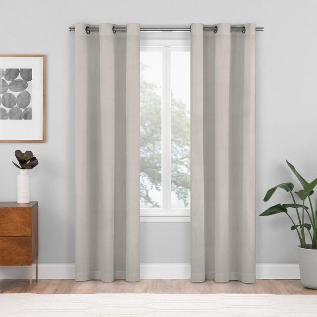 2pk 84"x37" Shadow Blackout Curtain Panels Tan - Eclipse