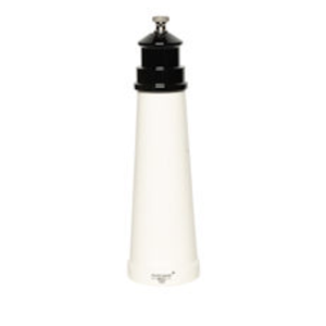 Lighthouse Pepper Mill (9", White / Black)