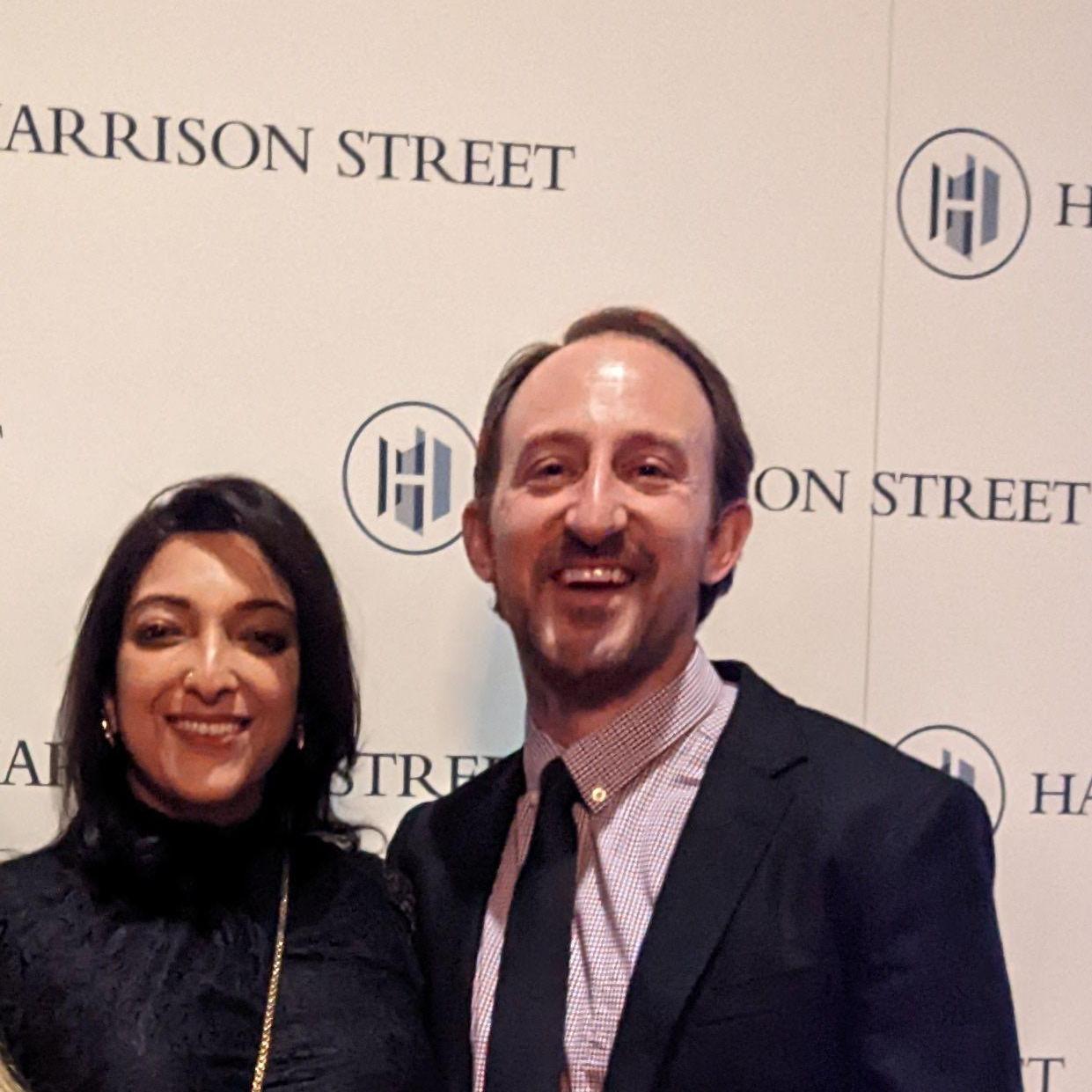 It was so nice to attend Harrison Street's Annual Holiday Party and take a photo together on the red carpet!