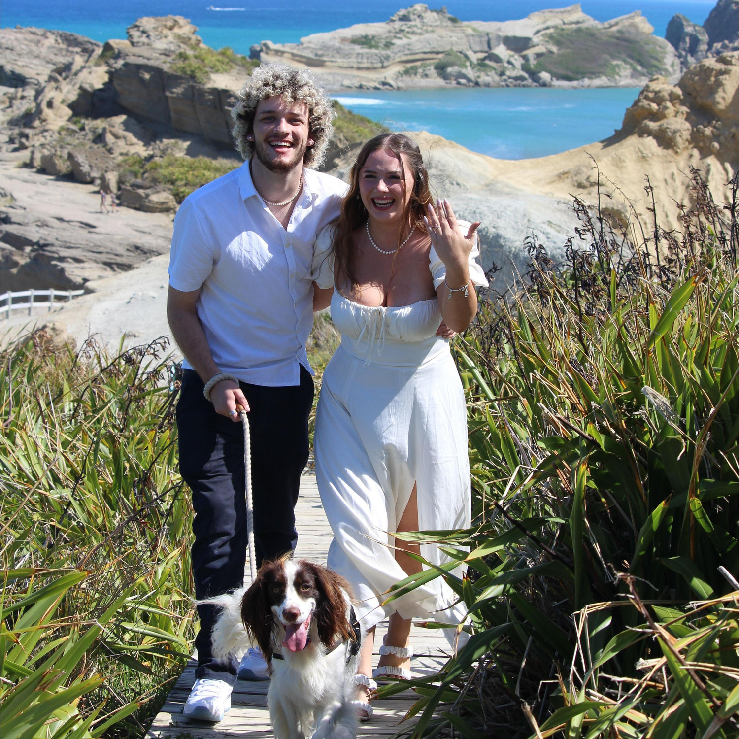 Moments after she said 'Yes'