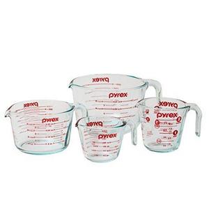 Pyrex Measuring Cup 4-piece Set, Clear, 15 x 12 x 5.375
