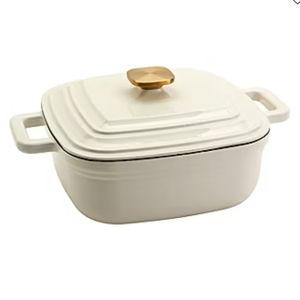 4 Quart Square Dutch Oven - White