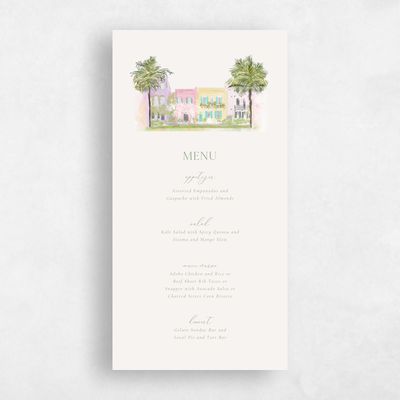 Beige Wedding Menu - Ashbey