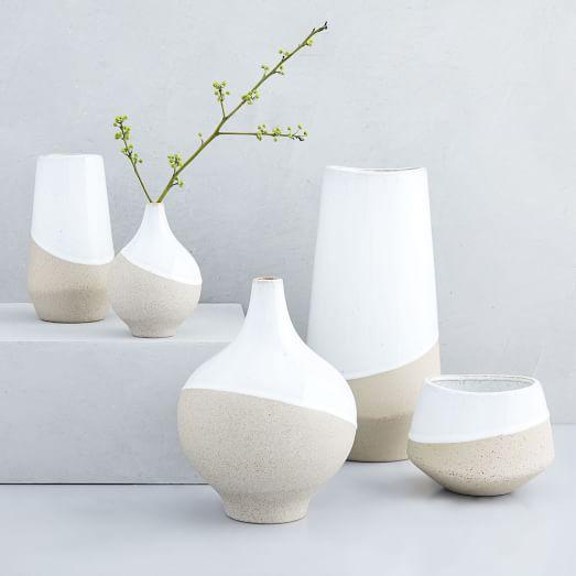 Half-Dipped Stoneware Vases (Medium Skinny)
