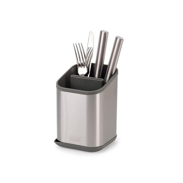 Joseph Joseph Duo Stainless Steel Silverware Flatware Drainer, Kitchen Utensil Organizer