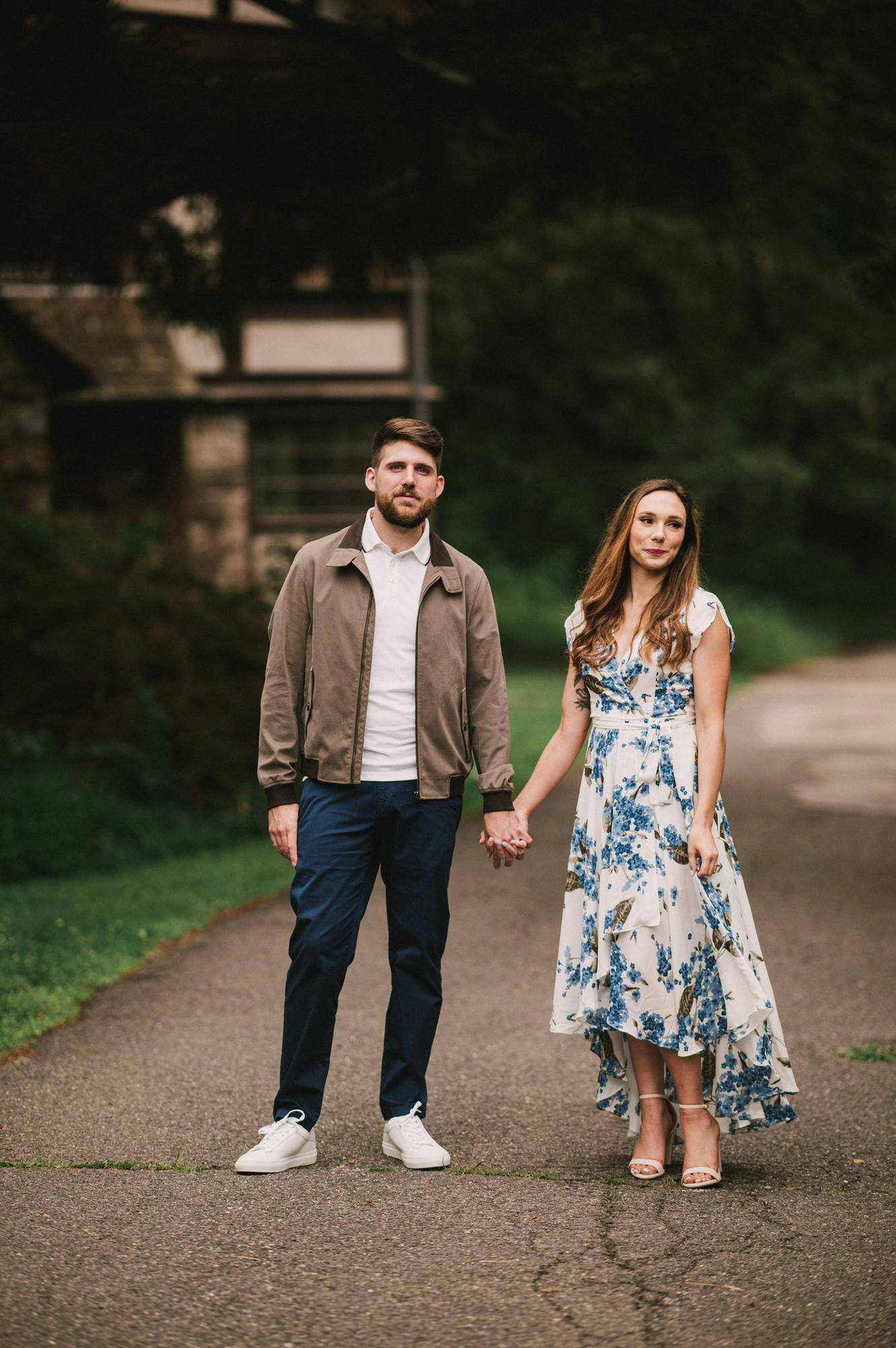 Engagement photo at The Skylands Manor & Botanical Gardens (the same place where Patrick proposed!)