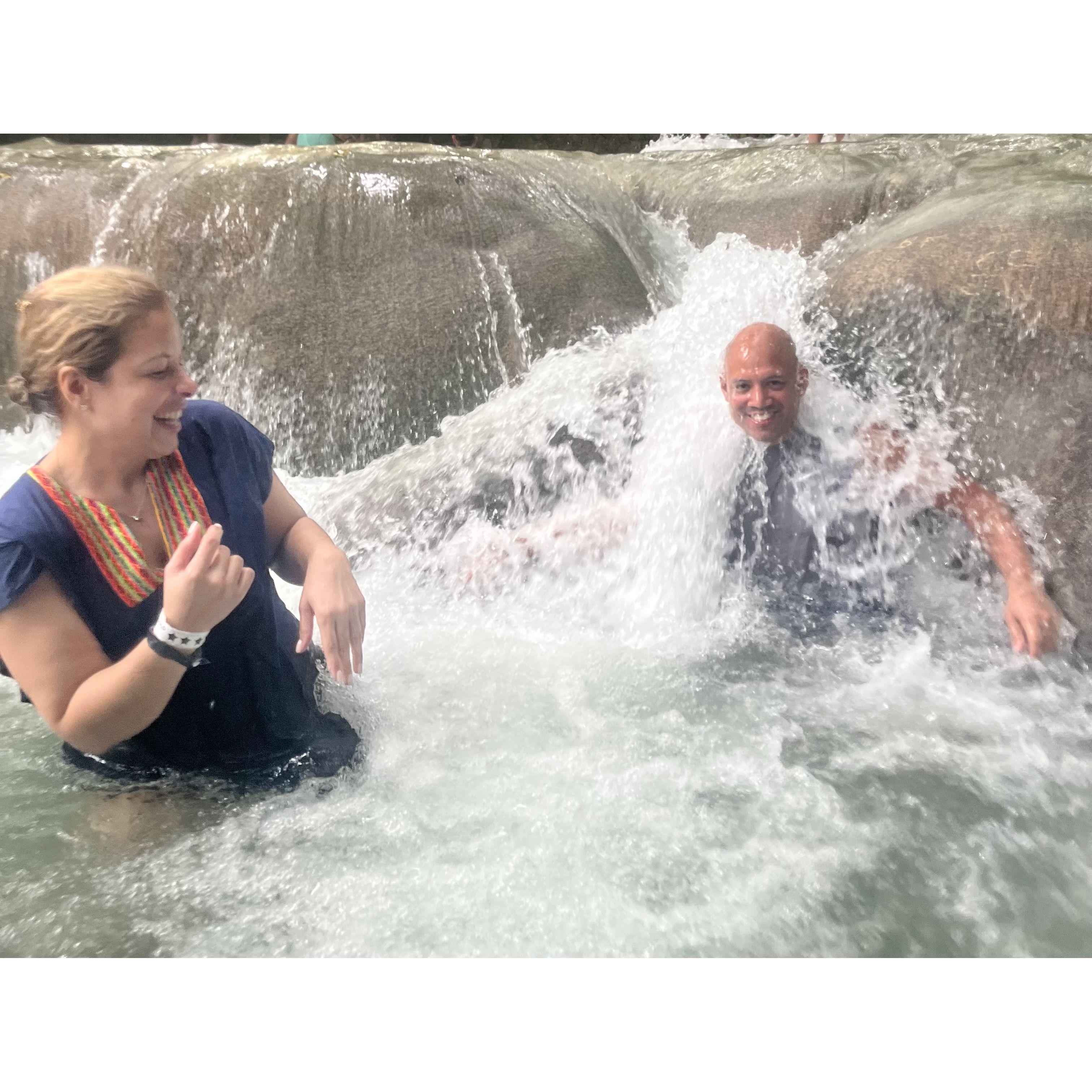 Dunn's River Falls in Ocho Rios, Jamaica. The water was super cold!