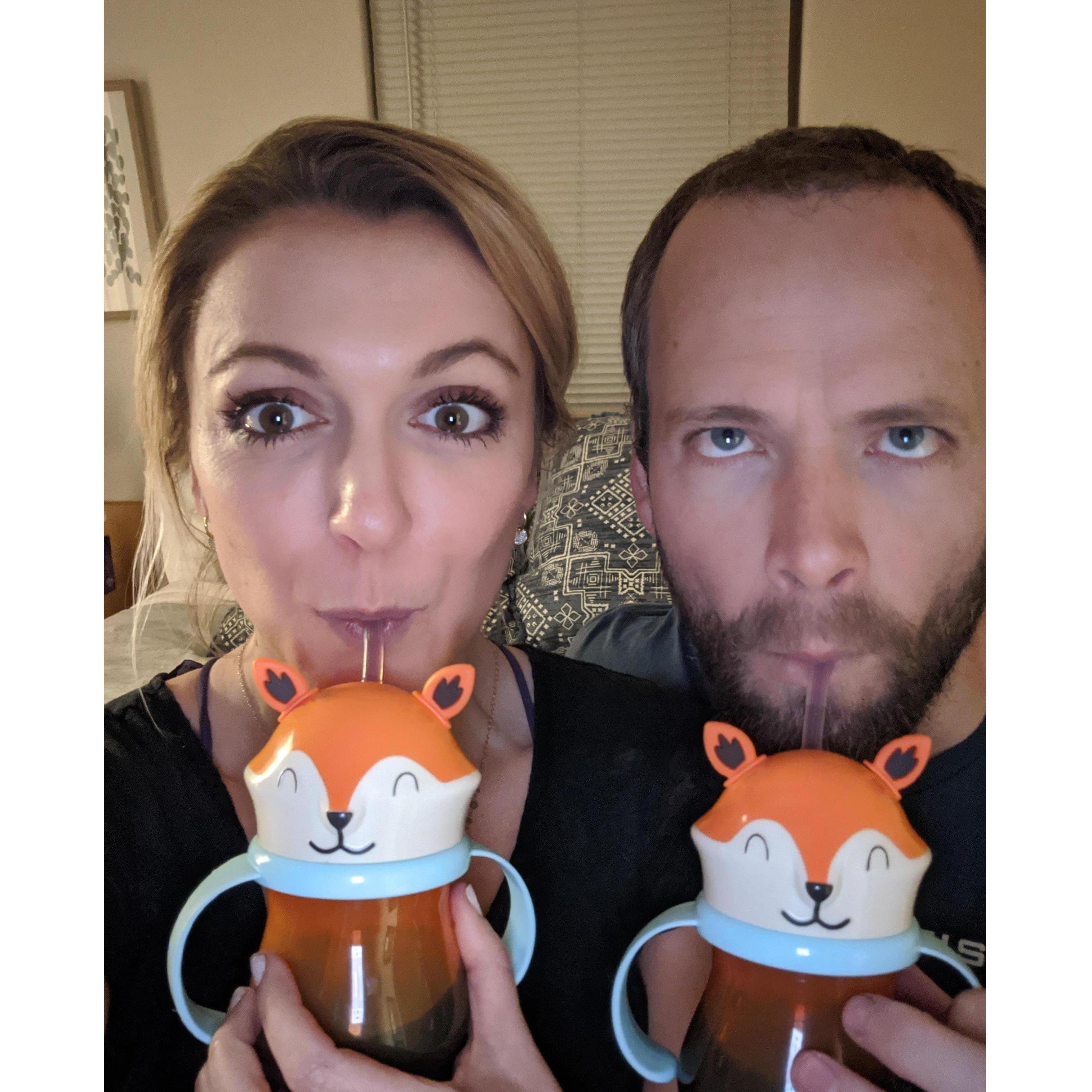 We took our sippy cups everywhere