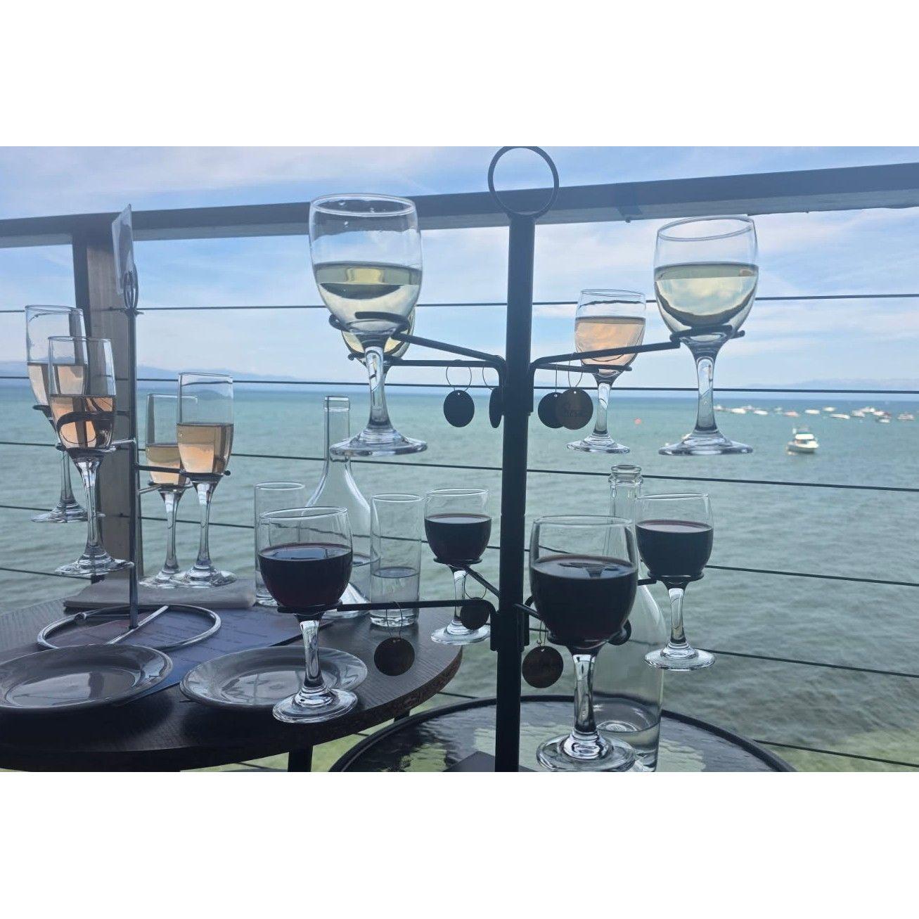 Wine Flight overlooking gorgeous Lake Tahoe!