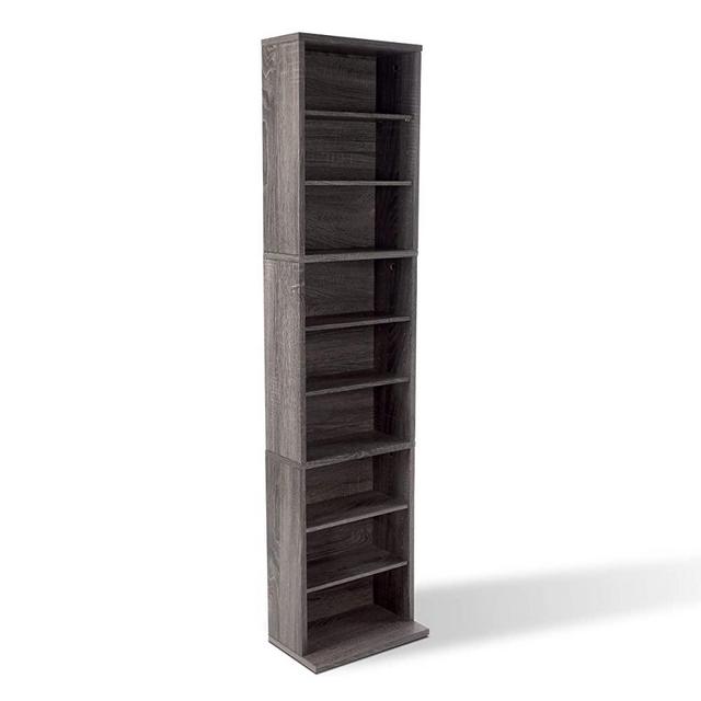 Atlantic Herrin Storage Cabinet - Holds 261CDs, 114DVDs, 132 Games PN74736264 in Textured Charcoal Gray