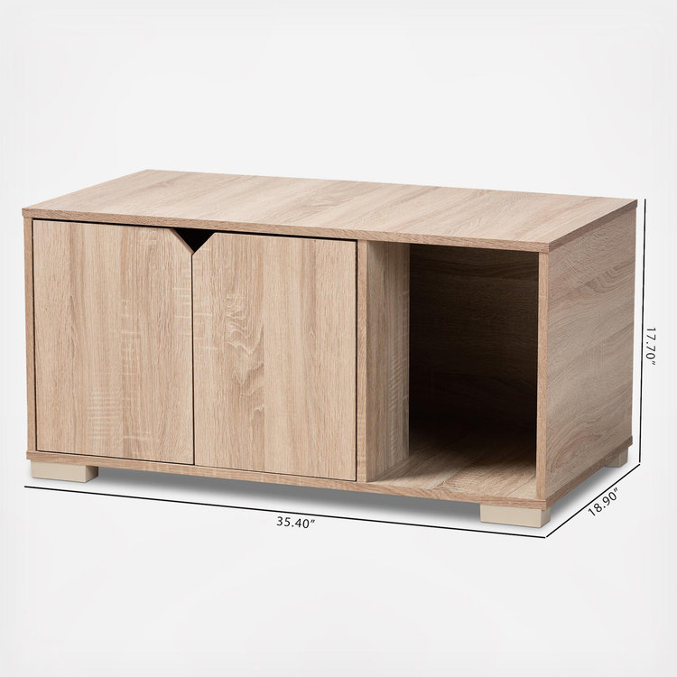 Baxton Studio, Jasper 2-Door Litter Box Cover | Zola