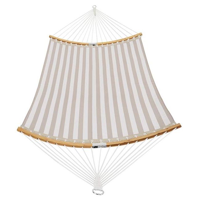 Patio Watcher 14 FT Quick Dry Hammock Folding Curved Bamboo Spreader Bar Portable Hammock for Camping Outdoor Patio Yard