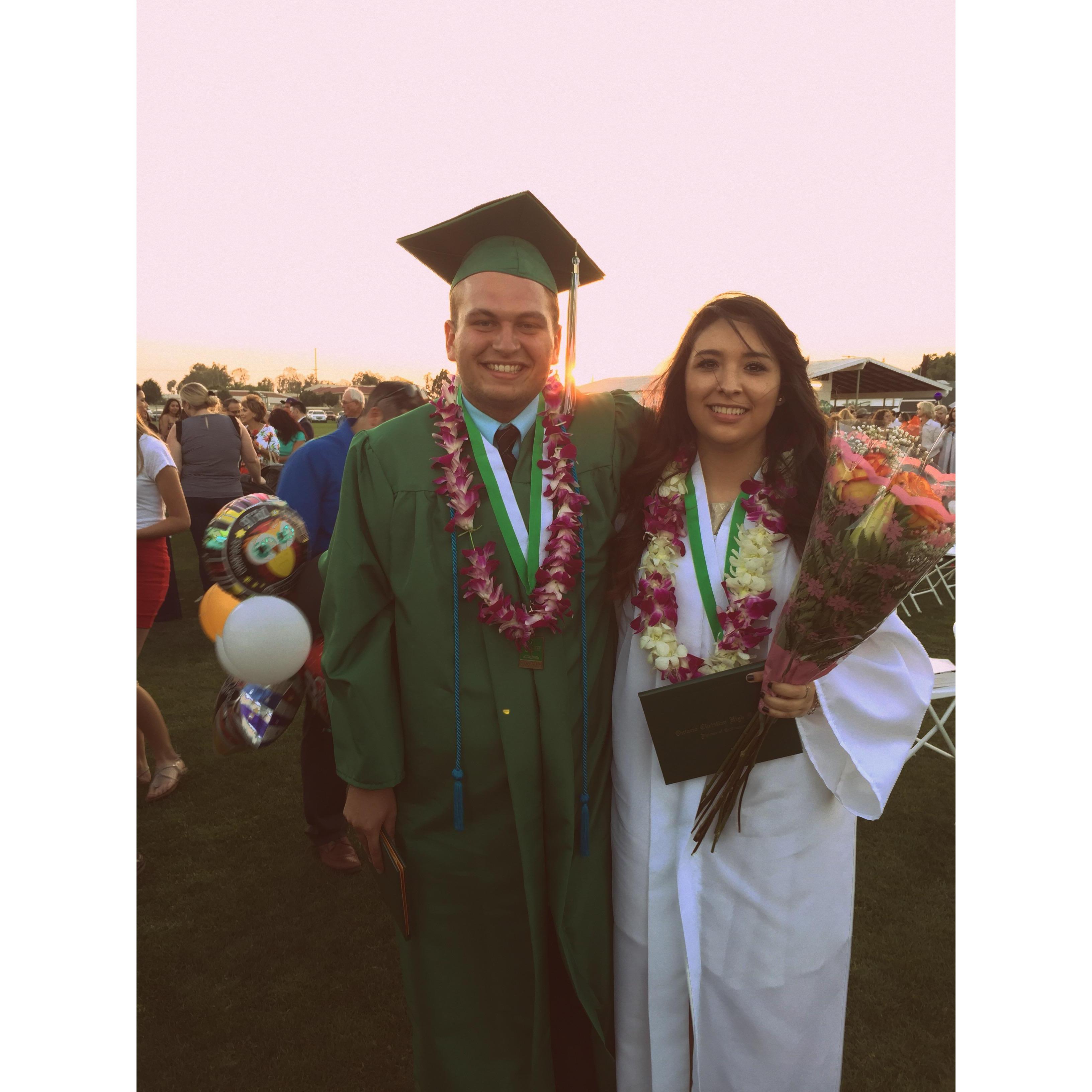 We started getting to know each other just two weeks before we graduated from Ontario Christian High school in 2015