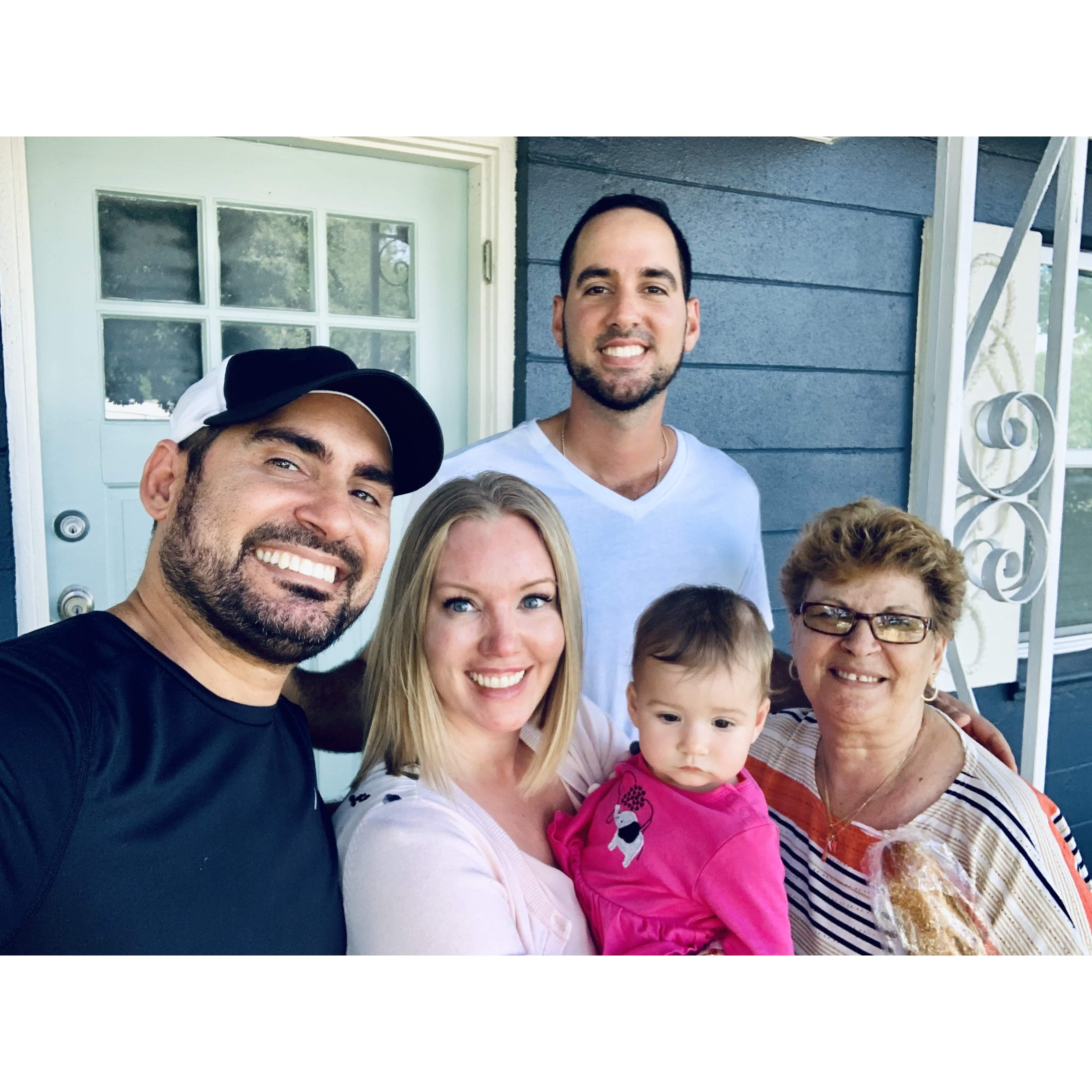 Guillermo w/ His Mom (Mercedes), Brother (Miguel), Sister In Law (Anita), Niece (Ella Grace)