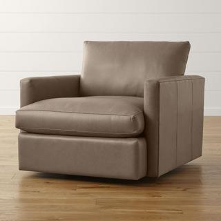 Lounge II Petite Leather Swivel Chair