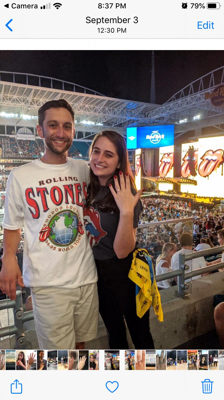 Basking in the glow of the proposal! #gotastoneatthestones
