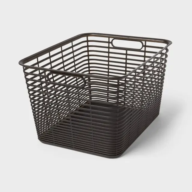 Aria Jelly Decorative Basket Large Black - Brightroom™
