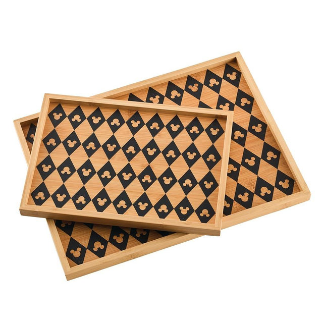 Disney Home Monochrome Serving Tray Set, 2 Piece - Bamboo