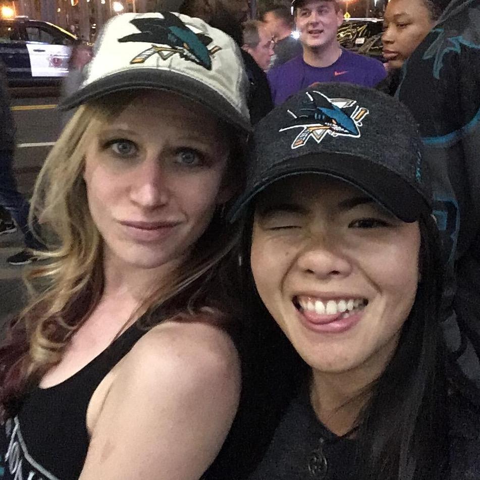 Baby's first Sharks game in San Jose