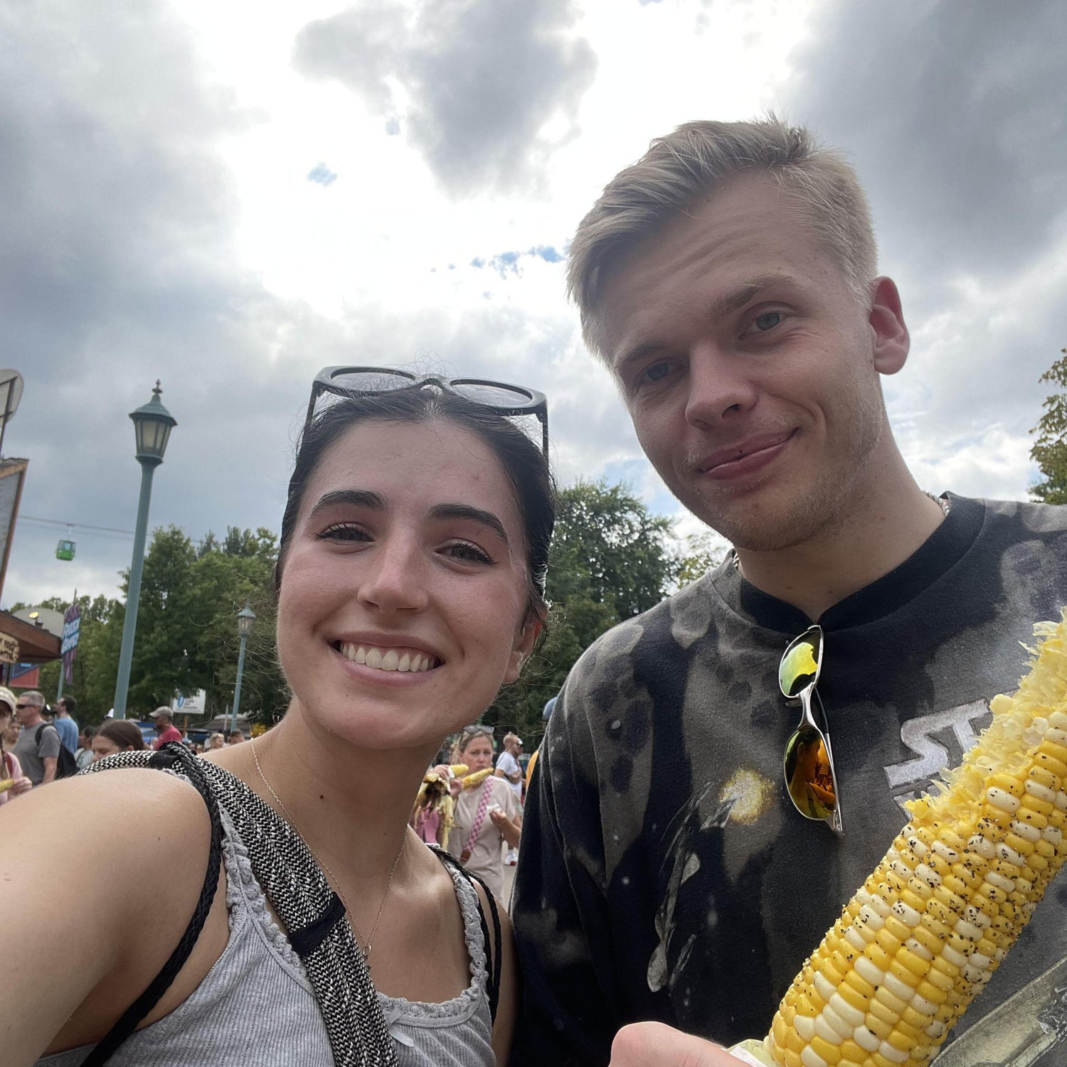 Us making a tradition of visiting the Minnesota State Fair, which was our first date