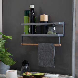 Metal Magnetic Spice Rack with Paper Towel Holder