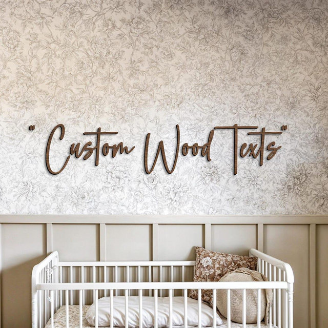 Custom Wood Quotes Sign, Custom Wall Quotes, Wood Backdrop, Wood Letters, Wood Decor, Nursery Quote, Wooden Cutout Phrases, Nursery Quotes