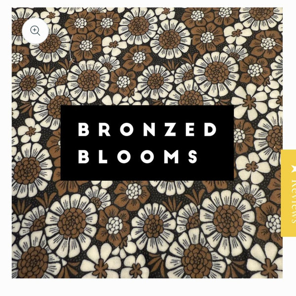 Bread Bag | Waxed. Organic cotton- Bronzed Blooms