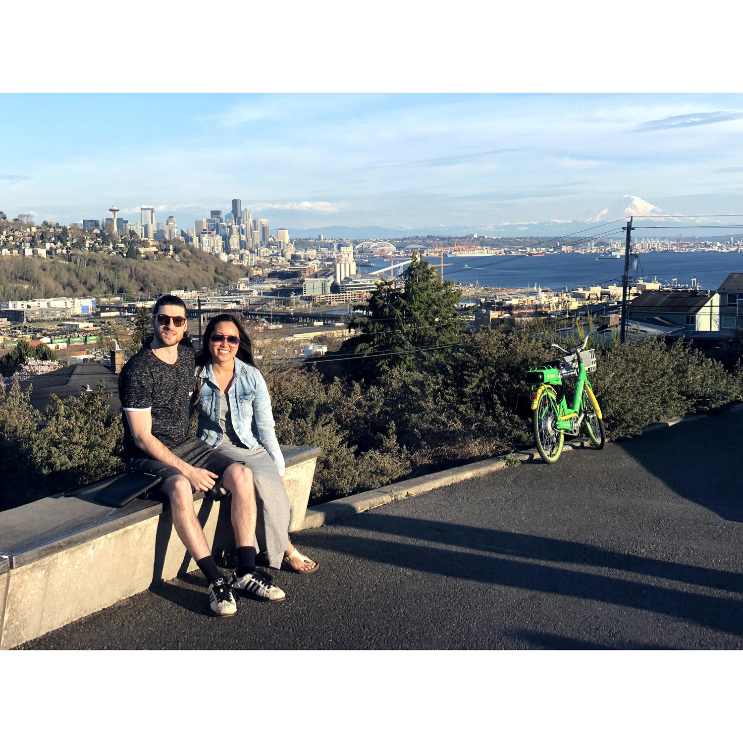 Our first photo together at Ella Bailey Park.