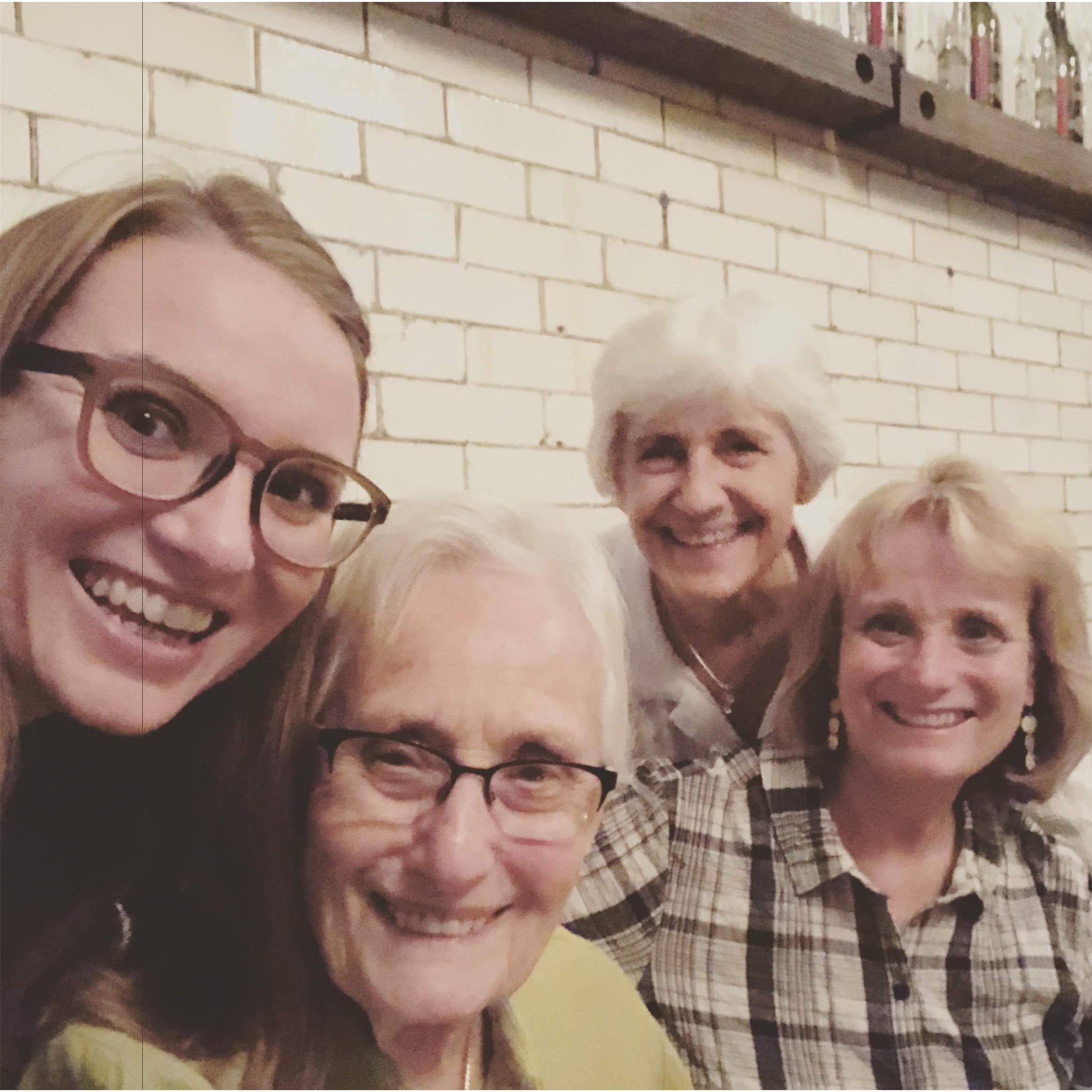 Granny, Sue, Katie, and Dionna celebrating birthdays in Pittsburgh.