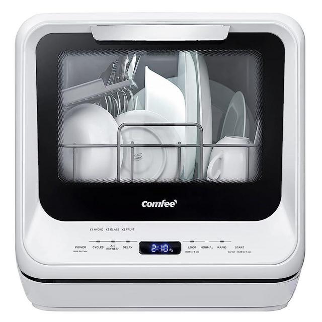 COMFEE' WQP4-2601-US Minilite Countertop Dishwasher, White