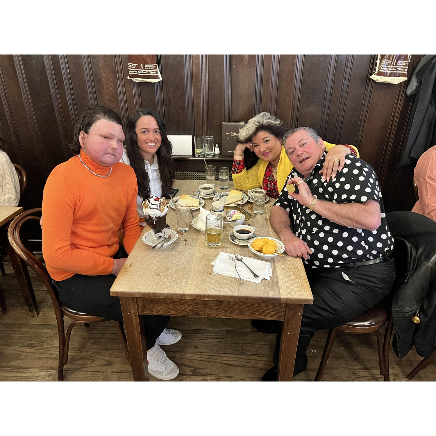 Dinner with Joe's parents, Rose, and John