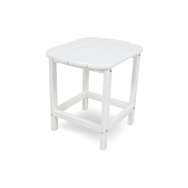POLYWOOD SBT18WH South Beach 18" Outdoor Side Table, White